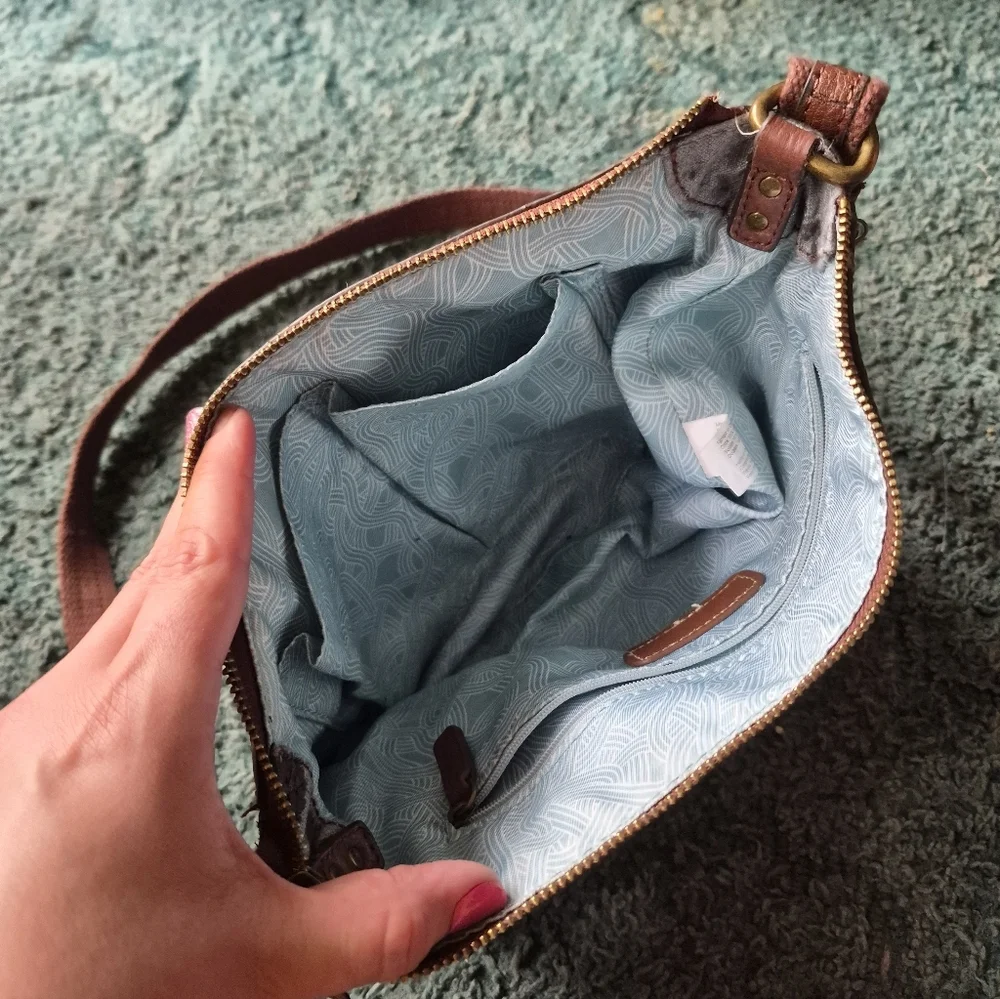 The Sak Brown Faux Leather Shoulder Bag